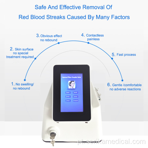 Remoção de sangue vermelho 980 máquina de diodo laser